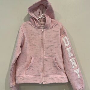 DKNY Girls Pink Jacket With Hoodie Size 6